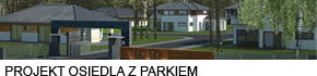 Projekt osiedla domów jednorodzinnych z parkiem dla mieszkańców